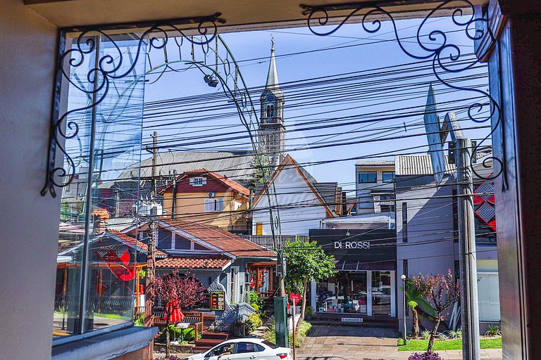 Apartamento Coração de Gramado 30 m da Rua Coberta