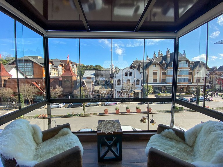 Apartamento Amplo, Gramado, 100m da Rua Coberta