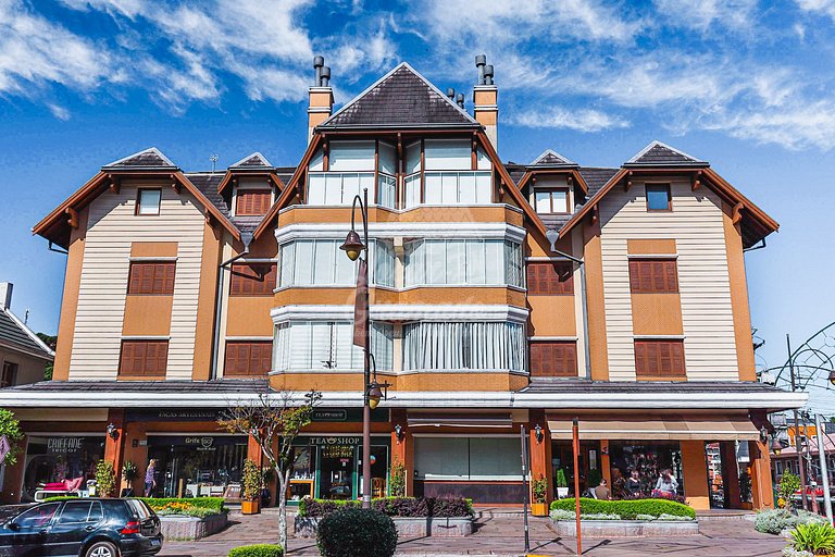 Apartamento Coração de Gramado 30 m da Rua Coberta