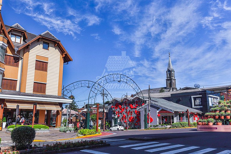 Apartamento Coração de Gramado 30 m da Rua Coberta